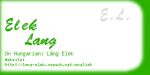 elek lang business card